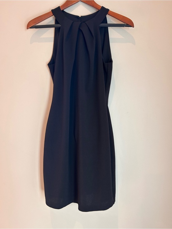 Emerald Sundae Dresses & Skirts - Emerald Sundae Black Pleated Neck Mini Dress